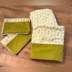 COMPLETE SET! Vintage Cannon 1970’s Sheets. Full Size. Avocado Green